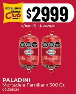 Diarco Paladini mortadela familiar oferta