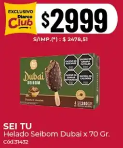 Diarco Sei tu helado seibom dubai oferta