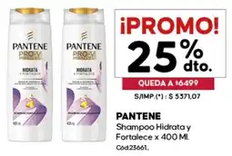 Diarco Pantene shampoo hidrata y fortalece oferta