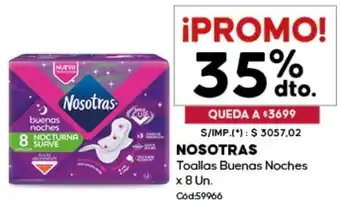 Diarco Nosotras toallas buenas noches oferta