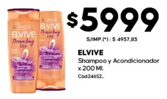 Diarco Elvive shampoo y acondicionador oferta