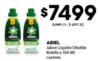 Diarco Ariel jabon líquido diluíble botella oferta