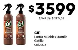 Diarco Cif lustra muebles u/brillo gatillo oferta