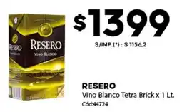 Diarco Resero vino blanco tetra brick oferta