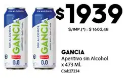 Diarco Gancia aperitivo sin alcohol oferta