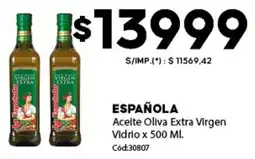Diarco Española aceite oliva extra virgen vidrio oferta