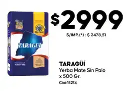 Diarco Taragüí yerba mate sin palo oferta