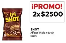 Diarco Shot alfajor triple oferta