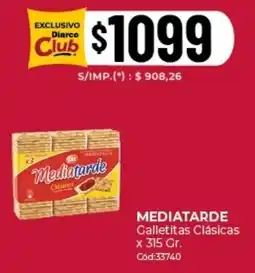 Diarco Mediatarde galletitas clásicas oferta