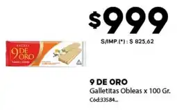 Diarco 9 de oro galletitas obleas oferta