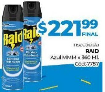 Diarco Raid Insecticida Azul MMM x 360ml oferta