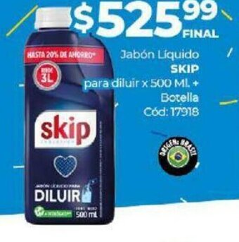 Diarco Skip Jabón Liquido para diluir x 500ml oferta