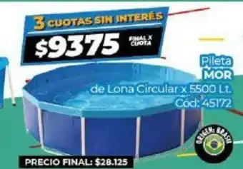 Diarco MOR Pileta de Lona Circular x 5500lt oferta