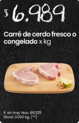 Changomas Carré de cerdo fresco o congelado oferta