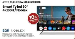 Changomas BGH/Noblex 4K LED Smart TV 60" oferta