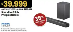 Changomas Philips o Noblex Soundbar 2.1ch oferta