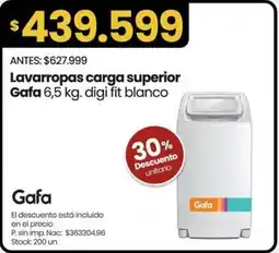 Changomas Gafa lavarropas carga superior 6.5 kg oferta