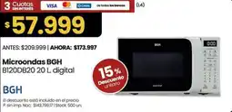 Changomas BGH microondas 20 L oferta