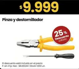 Changomas Pinza y destornillador oferta