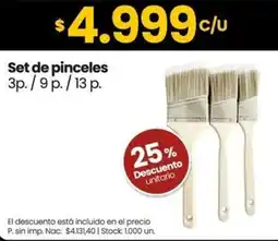 Changomas Set de pinceles oferta