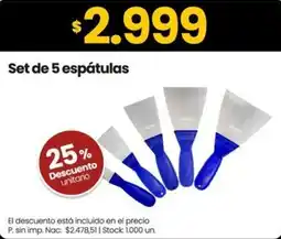 Changomas Set de 5 espátulas oferta