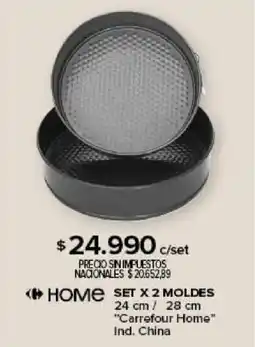 Carrefour Carrefour Home set 2 moldes oferta