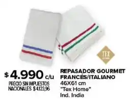 Carrefour Tex Home repasador gourmet francés/italiano oferta