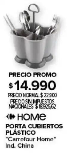 Carrefour Carrefour Home porta cubiertos plastico oferta