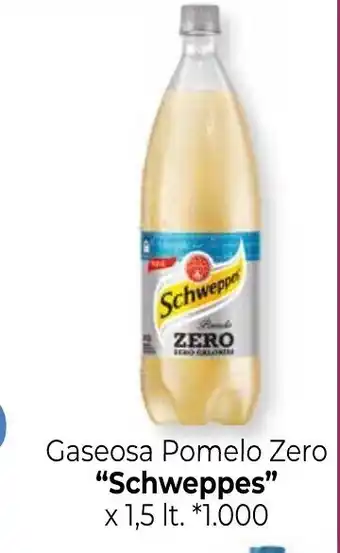 La Anonima Schweppes Gaseosa Pomelo Zero x 1,5lt oferta