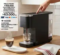Carrefour Carrefour home cafetera multicápsula 3 en 1 oferta