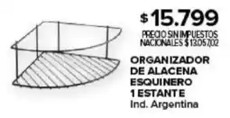 Carrefour Organizador de alacena esquinero 1 estante oferta