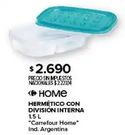 Carrefour Carrefour home hermético con división interna oferta
