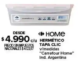 Carrefour Carrefour home hermético tapa clic v/medidas oferta