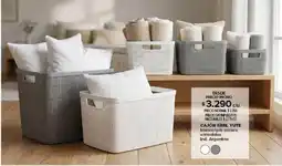 Carrefour Cajón símil yute blanco/gris oscuro v/medidas oferta