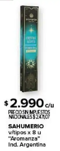 Carrefour Aromanza sahumerio v/tipos oferta