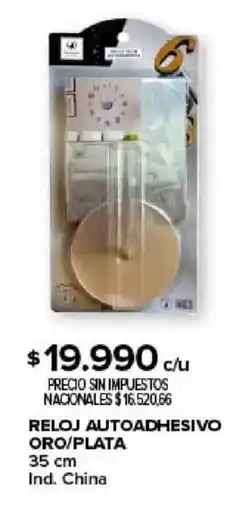 Carrefour Reloj autoadhesivo oro/plata oferta