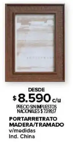 Carrefour Portarretrato madera/tramado v/medidas oferta