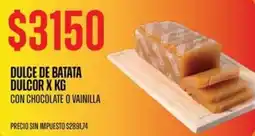 Supermercados Vea Dulce de batata dulcor con chocolate o vainilla oferta