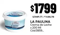 Diarco La paulina crema de leche oferta
