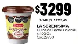 Diarco La serenisima dulce de leche colonial oferta