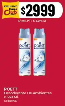 Diarco Poett desodorante de ambientes oferta