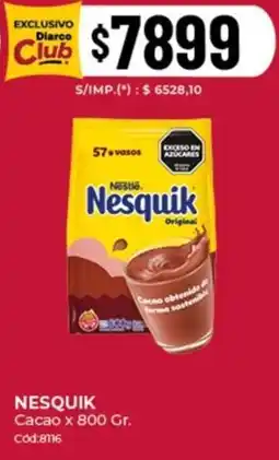 Diarco Nesquik cacao oferta
