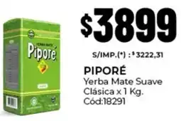 Diarco Piporé yerba mate suave clásica oferta