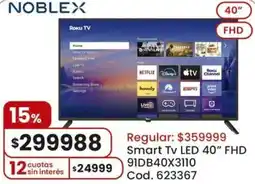 Coto Noblex smart tv led 40" oferta