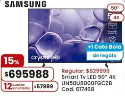 Coto Samsung smart tv led 50" oferta