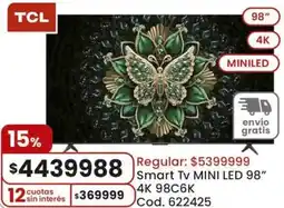 Coto Tcl smart tv mini led 98" oferta