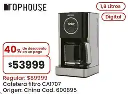 Coto Tophouse cafetera filtro CA1707 oferta