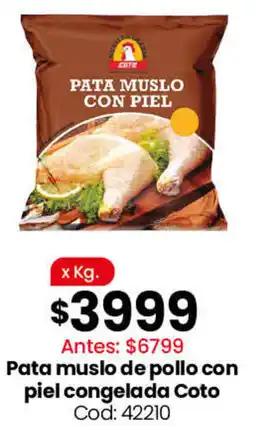 Coto Pata muslo de pollo con piel congelada coto oferta
