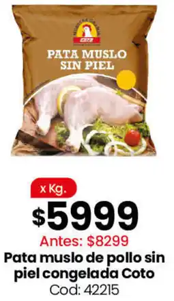 Coto Pata muslo de pollo sin piel congelada coto oferta