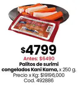 Coto Kani kama palitos de surimi congelados oferta
